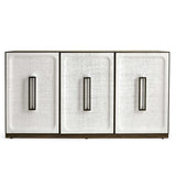 Uttermost White Linen 3 Door Cabinet