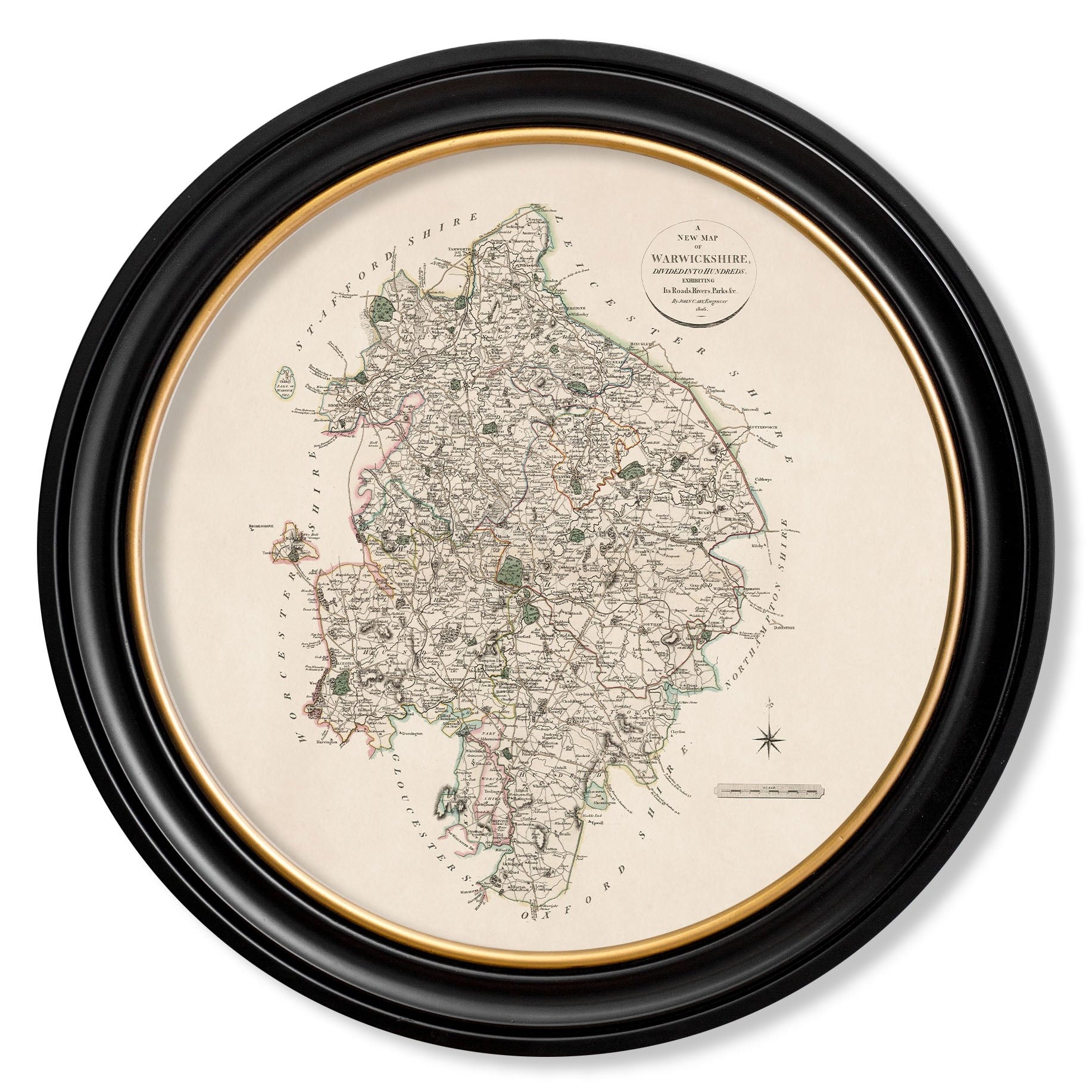 c.1806 County Maps of England - Round