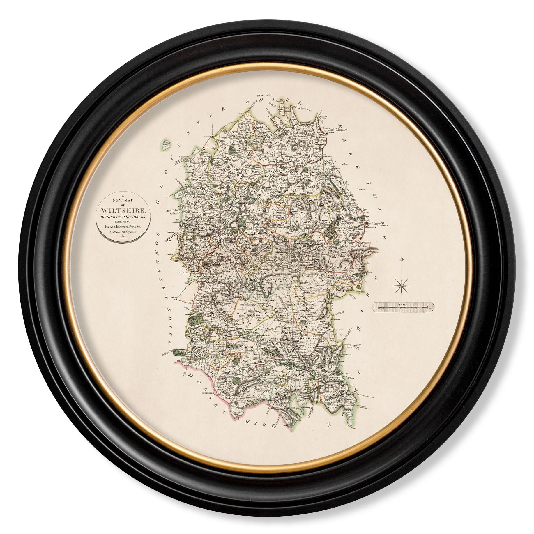 c.1806 County Maps of England - Round
