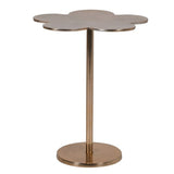 Little Petal Side Table in Gold Metal