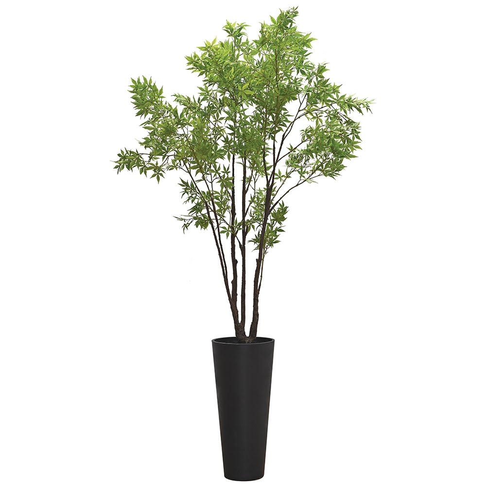 Ace Faux Giant Acer Plant in Black Pot