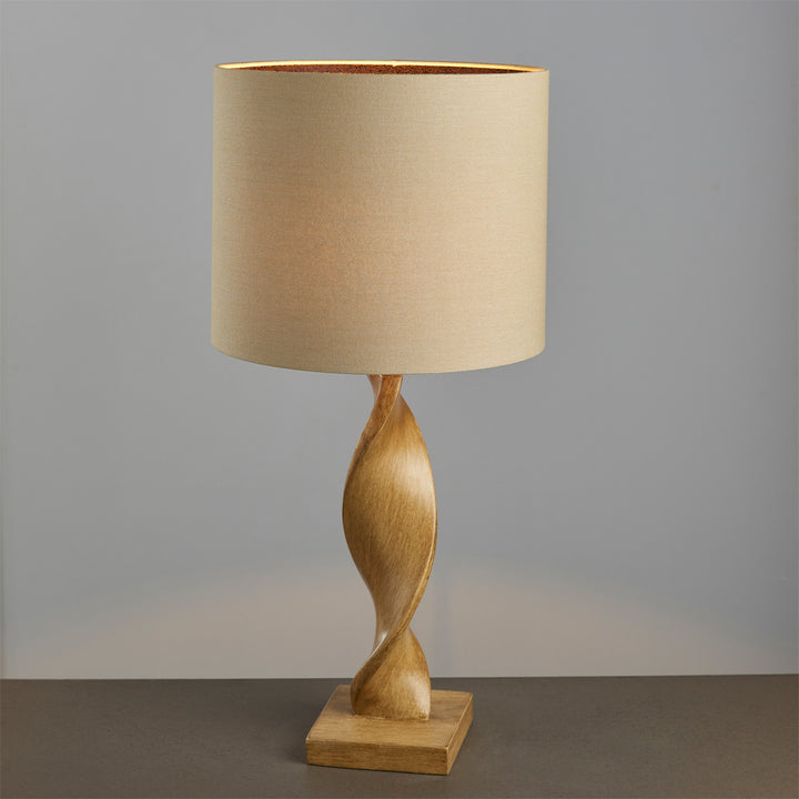 Abria Table Lamp with Natural Oak Effect – Excess Stock