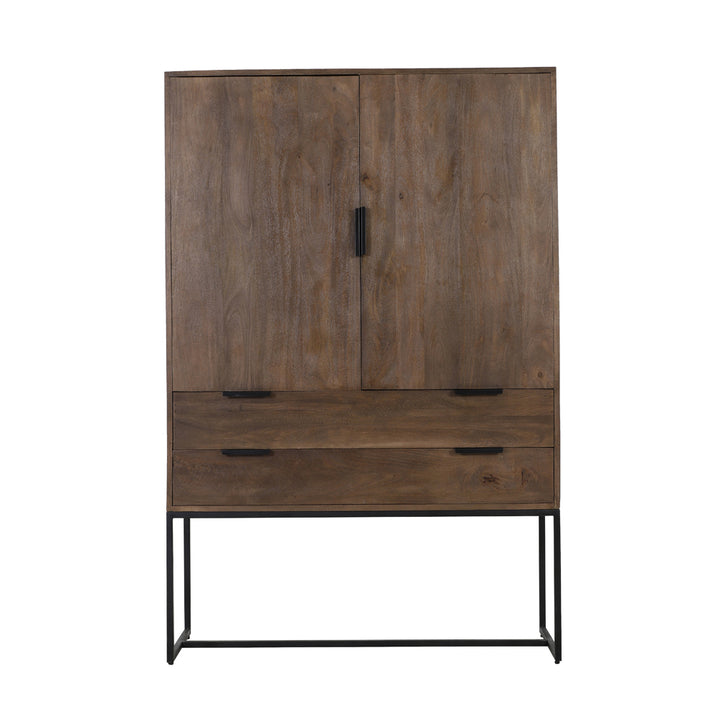Light & Living Meave Cabinet in Dark Brown Wood