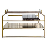 Arris Coffee Table in Brushed Gold – Small