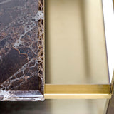 Arris Coffee Table in Brushed Gold – Small