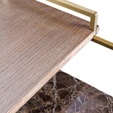 Arris Coffee Table in Brushed Gold – Small