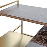Arris Coffee Table in Brushed Gold – Small