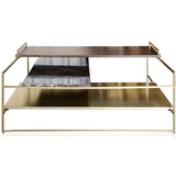Arris Coffee Table in Brushed Gold – Large