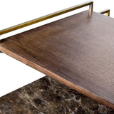 Arris Coffee Table in Brushed Gold – Large