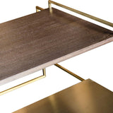 Arris Coffee Table in Brushed Gold – Large