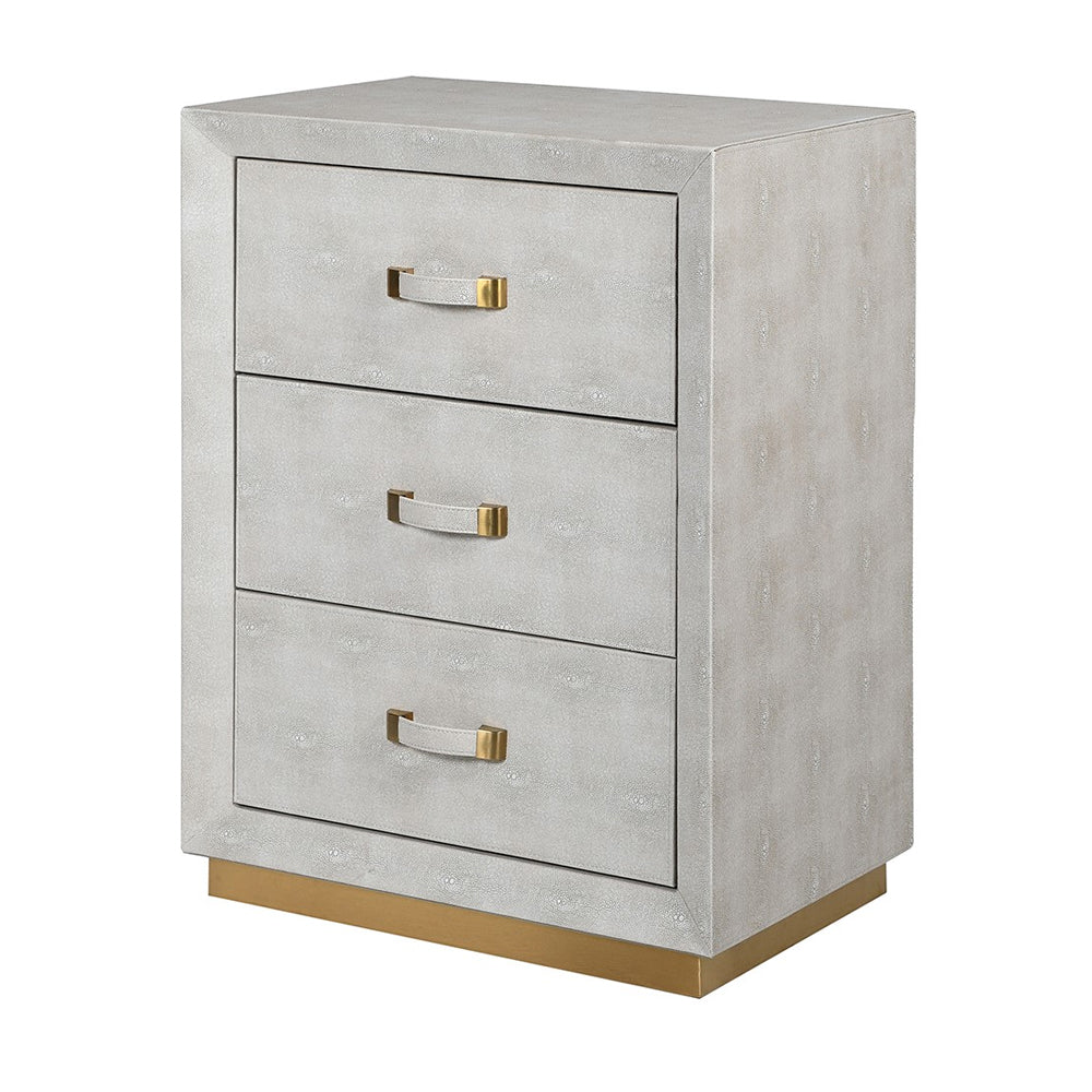 Asher Bedside Table with Faux Shagreen