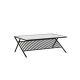 Light & Living Ezra Coffee Table in Clear Glass and Matt Black