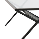 Light & Living Ezra Coffee Table in Clear Glass and Matt Black