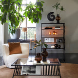 Light & Living Ezra Coffee Table in Clear Glass and Matt Black
