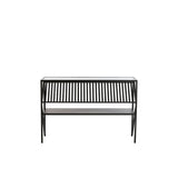Light & Living Ezra Console Table in Clear Glass and Matt Black