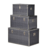 Baylor Faux Leather Trunks – Set of 3