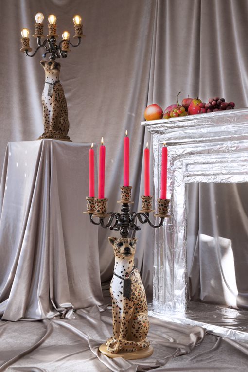 Bold Monkey Proudly Crowned Panther Candle Holder – Spotted