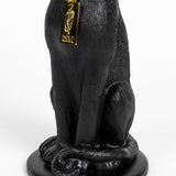 Bold Monkey Proudly Crowned Panther Candle Holder – Black