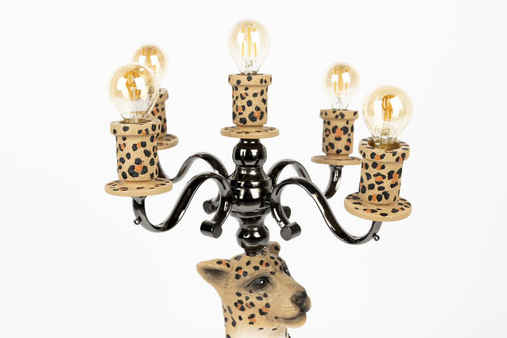 Bold Monkey Proudly Crowned Panther Floor Lamp – Spotted