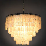 Capiz Heart Chandelier with Natural Shells