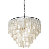 Capiz Heart Chandelier with Natural Shells