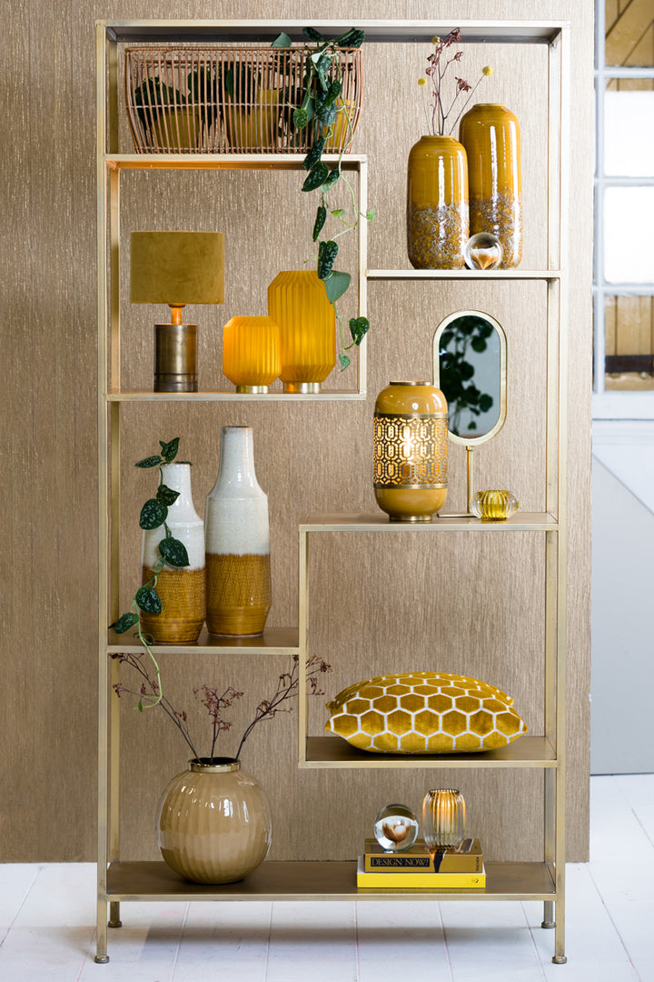 Light & Living Yvana Open Cabinet in Antique Gold