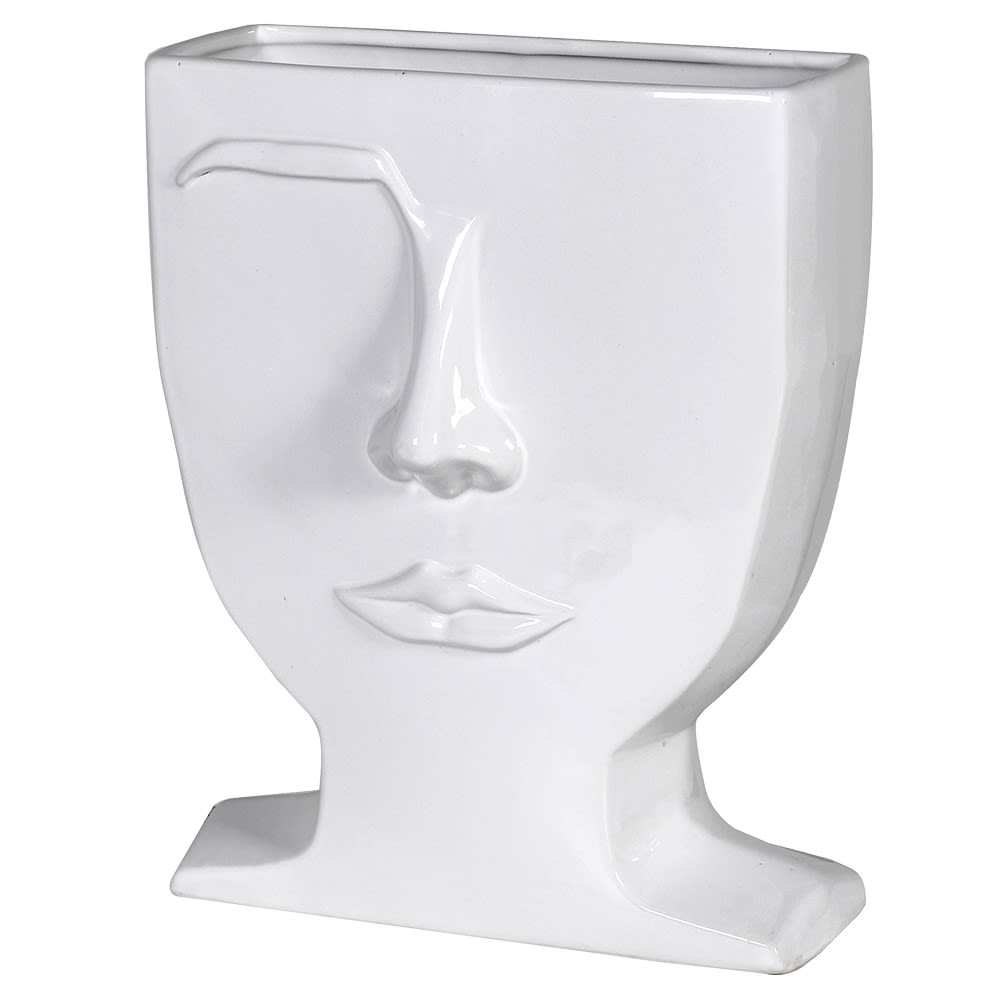 Coburn Vase in White Ceramic - Excess Stock