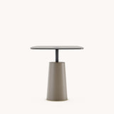 Domkapa Panton Side Table in Natural Walnut and Bronze Glass