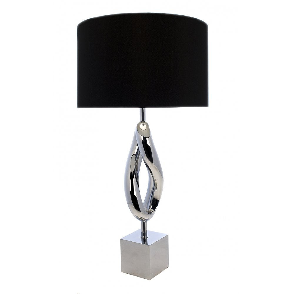 Chrome twist table deals lamp