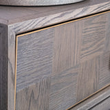 Fernsby Squares Entertainment Unit with Oak and Brass