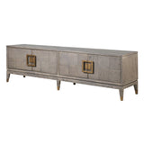 Fernsby Squares Low Entertainment Unit with Oak and Brass