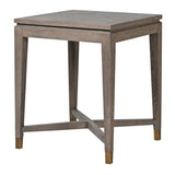 Fernsby Squares Side Table with Oak and Brass