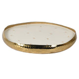 Forest Breeze Large Candle with Artisan Hammered Golden Metal Holder – Excess Stock