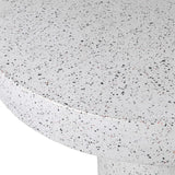 Harlan Round Dining Table in White Terrazzo