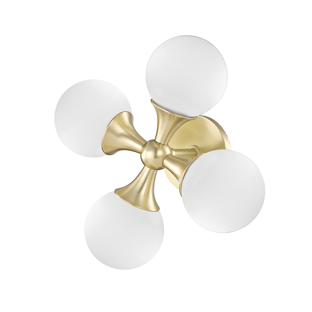 Hudson Valley Lighting Astoria Wall Sconce in Brass with Four Lights