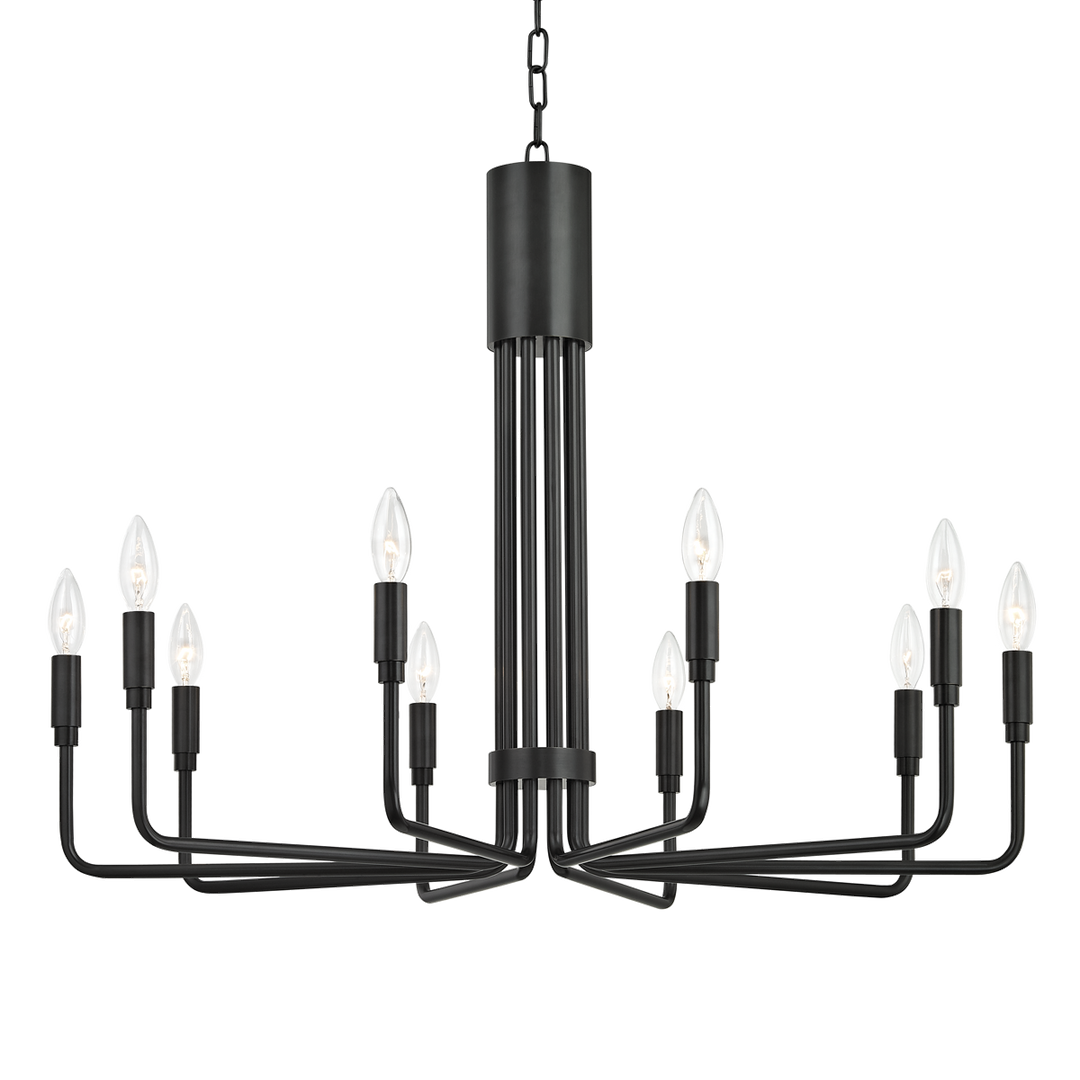 Hudson Valley Lighting Brigitte Large Pendant Light in Black Steel