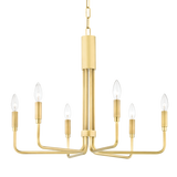 Hudson Valley Lighting Brigitte Pendant Light in Matt Gold Coloured Steel