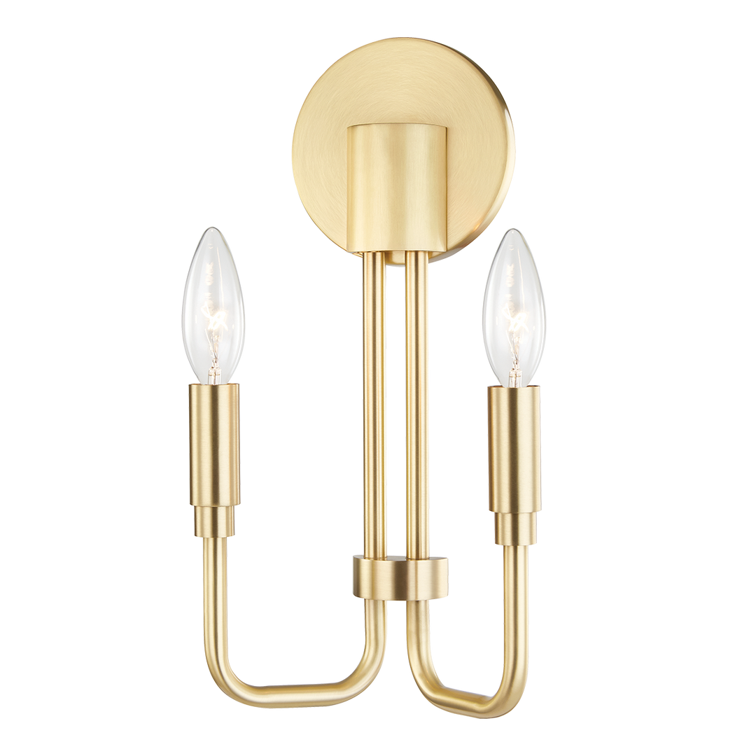 Hudson Valley Lighting Brigitte Wall Sconce in Gold Coloured Steel