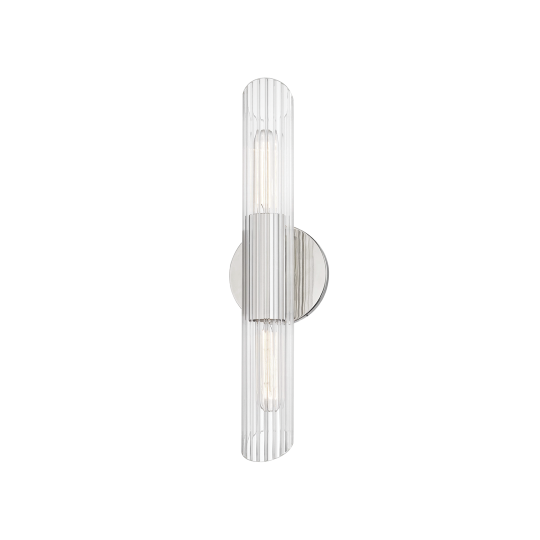 Hudson Valley Lighting Cecily Wall Sconce with Lined Glass and Steel Fitting