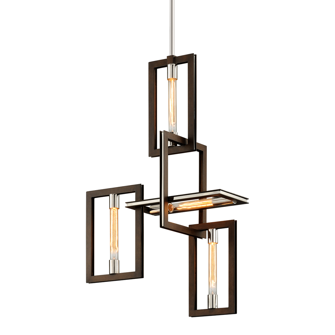 Hudson Valley Lighting Enigma Chandelier with Hand-Worked Iron and 4 Lights