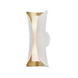 Hudson Valley Lighting Josie Wall Sconce with White and Gold Metal
