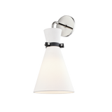 Hudson Valley Lighting Julia Wall Sconce with a White Linen Shade