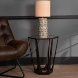 Libra Interiors Catalan Bronze Gilded End Table