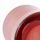 Light & Living Dakwa Tall Side Table in Burgundy Glass