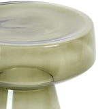 Light & Living Dakwa Side Table in Grey-Green Glass