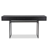 Liang & Eimil Hamilton Desk with Black Ash Veneer and Dark Brown Satin Steel