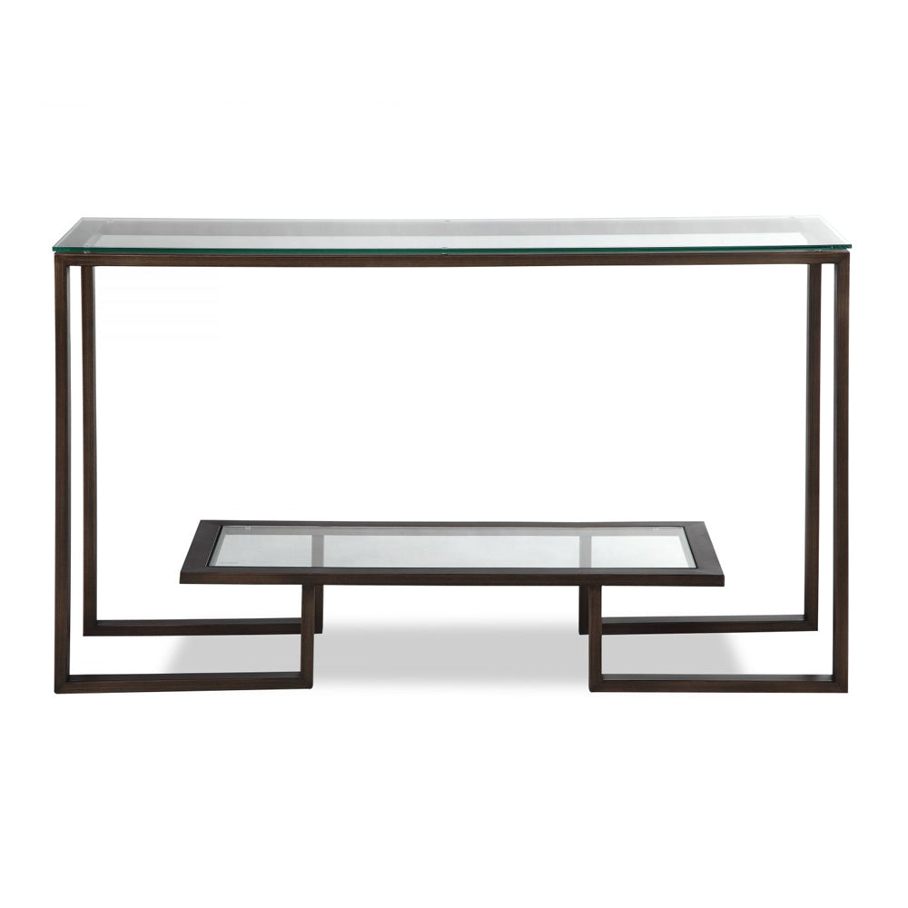 Liang & Eimil Mayfair Console Table with Glass and Antique Bronze ...