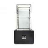 Liang & Eimil Nobbu Shelving Unit with Black Ash Veneer and Polished Stainless Steel