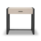 Liang & Eimil Almati Bedside Table in Mink Faux Leather