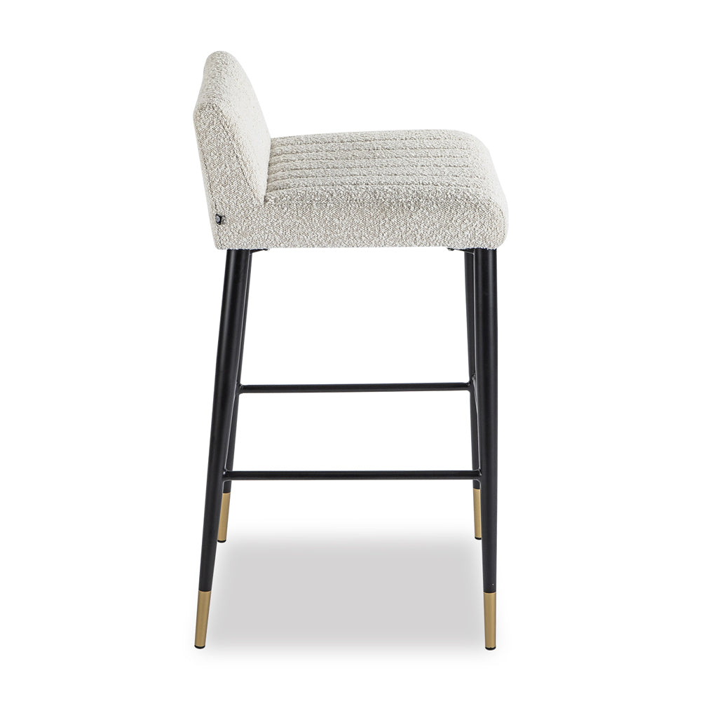 Liang & Eimil Coltrane Bar Stool with Boucle Sand Fabric